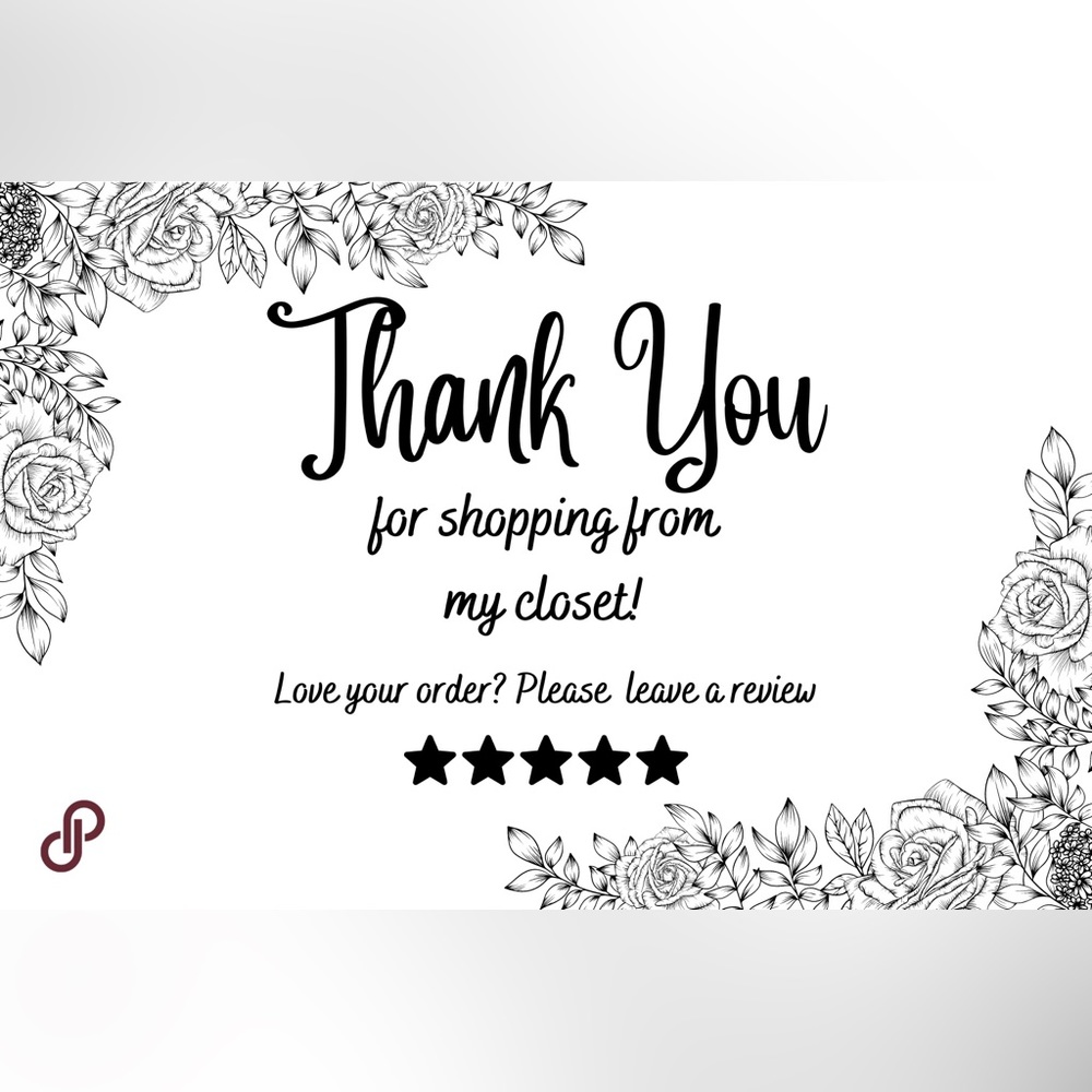 🌺50 Thank You Thermal Labels